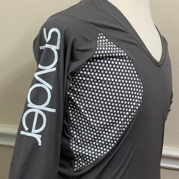 Spyder CYCLING 3/4 SLV TOP - Grey/Wht - Picture 3 of 16